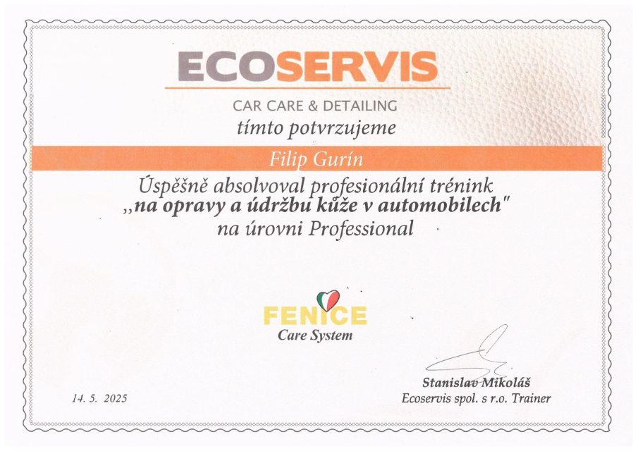 certifikat na renovaciu koze